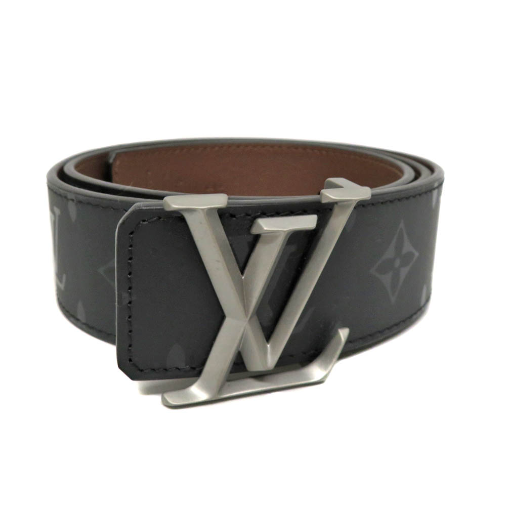 ルイヴィトン Louis Vuitton M9346 ベルト LVイニシャル 40MM ピラミッド モノグラム・イリュージョンレザー ブラック【中古】