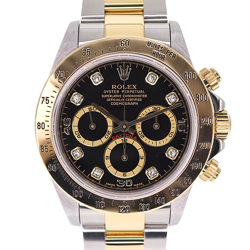 ロレックス Rolex 16523G コスモグラフ デイトナ コンビ ブラック ダイヤモンド【中古】