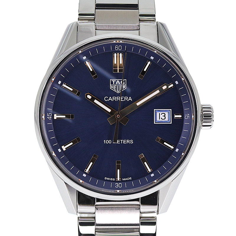 タグ・ホイヤー Tag-Heuer WAR1112.BA0601 カレラ ローズゴールドアクセント ブルー【中古】