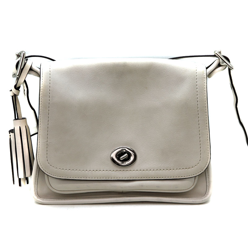 COACH【コーチ】21194　ショルダーバッグ　レザー　ホワイト系/白色　レディース【中古】　USED-6　質屋　かんてい局　茜部店　A22-5194