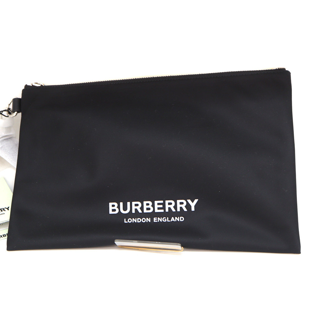 Burberryポーチ 中古 （バーバリー Burberry ロゴ ナイロン 巾着 
