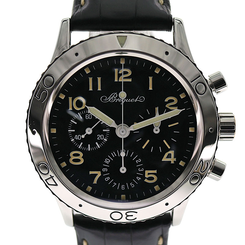 ブレゲ Breguet 3800ST/92/3W6 アエロナバル タイプXX 初期モデル ブラック【中古】