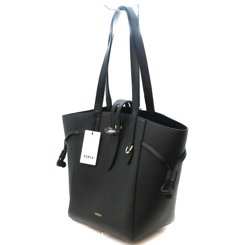 FURLA 【フルラ】BZTOFUA　トートバッグ　ブラック系　レザー　鞄　レディース　未使用展示品　【中古】　質屋　かんてい局茜部店　A21-4827