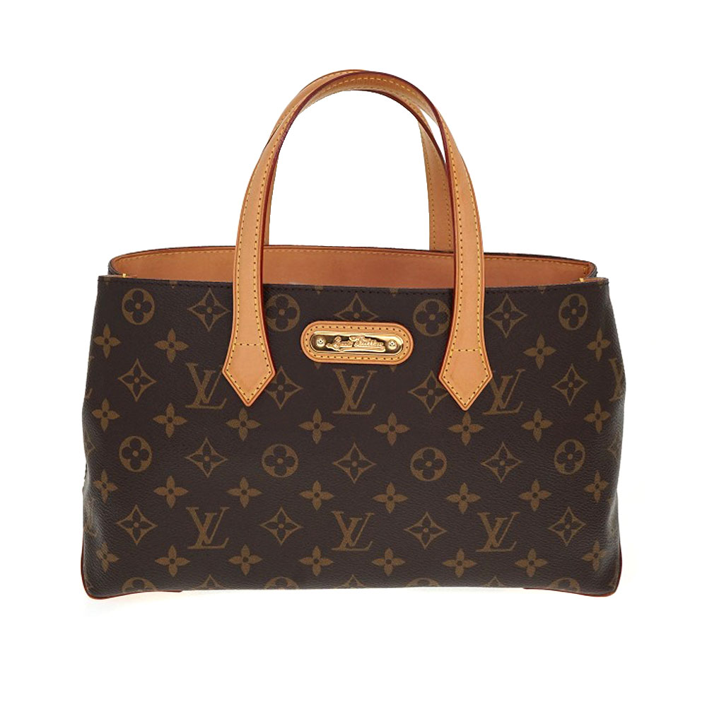 LOUISVUITTON【ルイヴィトン】 M45643 ウィルシャーPM ハンドバッグ モノグラム キャンバス ブラウン 鞄 ゴールド金具 シンプル レディース 【中古】 USED-7 質屋 かんてい局細畑店 h2204134