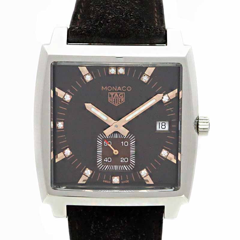 タグホイヤー Tag heuer WAW131C.FC6419 モナコ.レディ.キングスマン ブラウン 【中古】