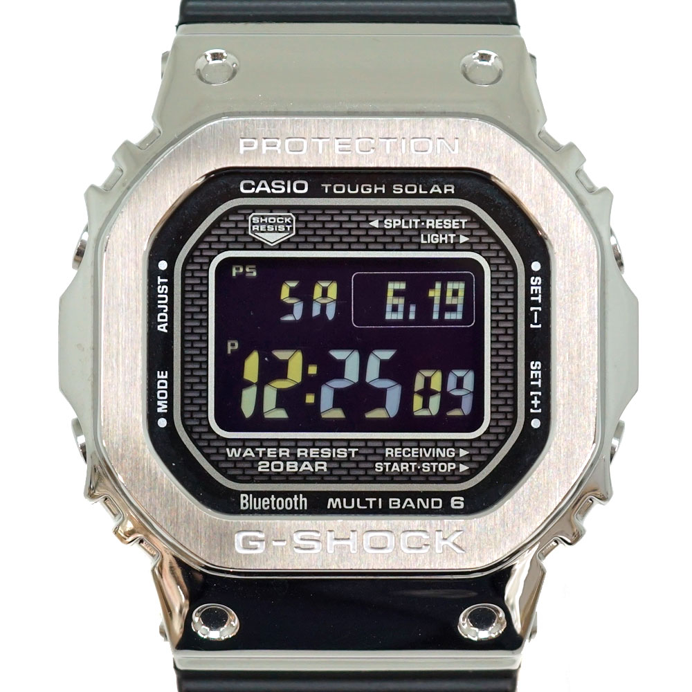 質屋かんてい局オンラインショップ Casio カシオ Gmw B5000 1jf G Shock ジーショック Gスチール 腕時計 デジタル タフソーラー ブラック 黒 シルバー 中古 Used 7 質屋 かんてい局北名古屋店 N21 15