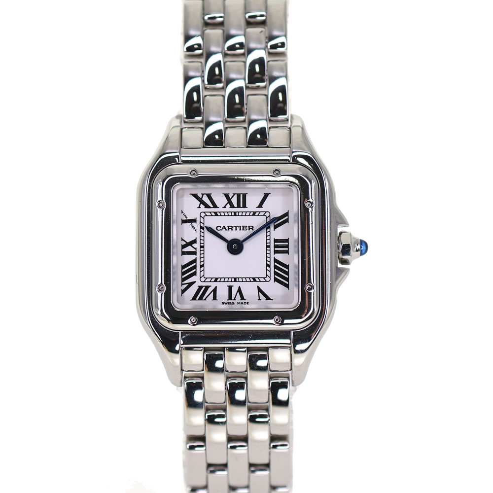 カルティエ Cartier W25033P5 パンテールSM 腕時計 電池式 レディース ホワイト文字盤【中古】