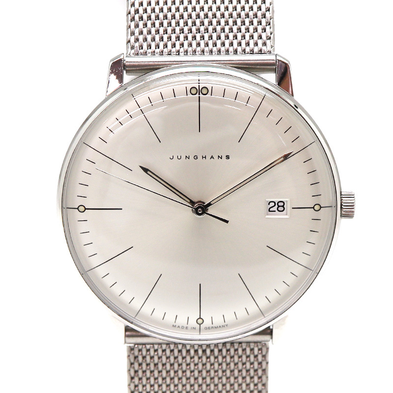 質屋かんてい局オンラインショップ / ユンハンス Junghans 41 4463.48 マックスビル クォーツ シルバー【中古】