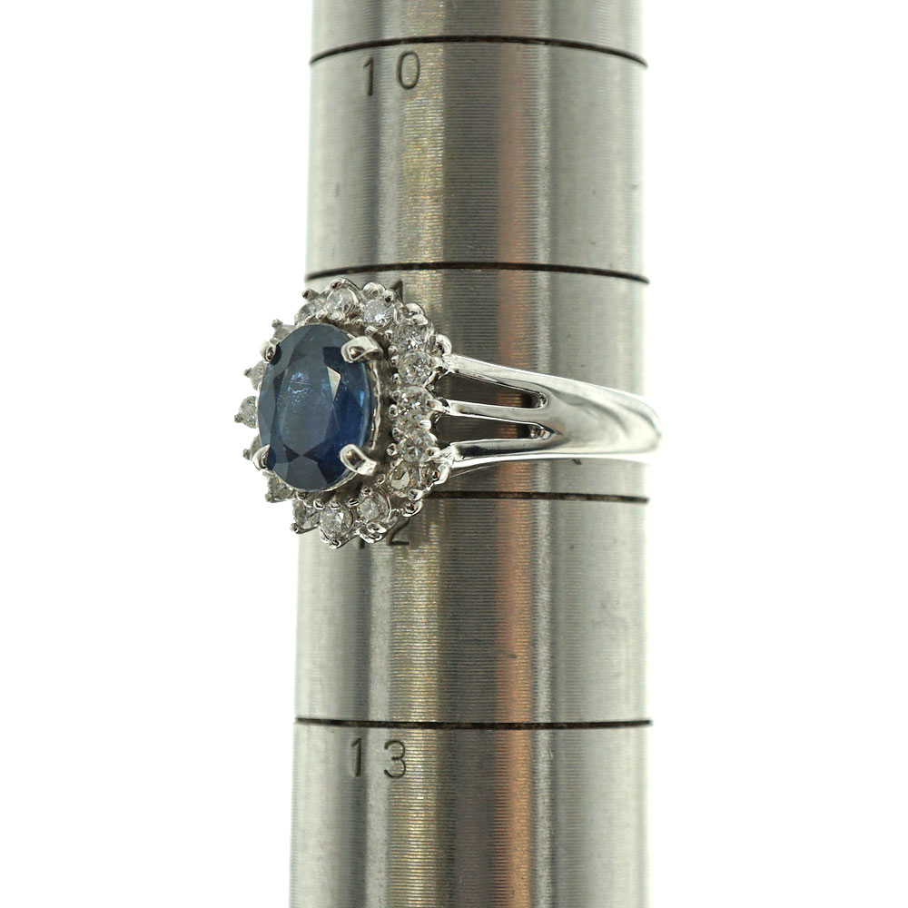Pt850 青石　ダイヤ リング レディース 指輪 プラチナリングのみの出品になります