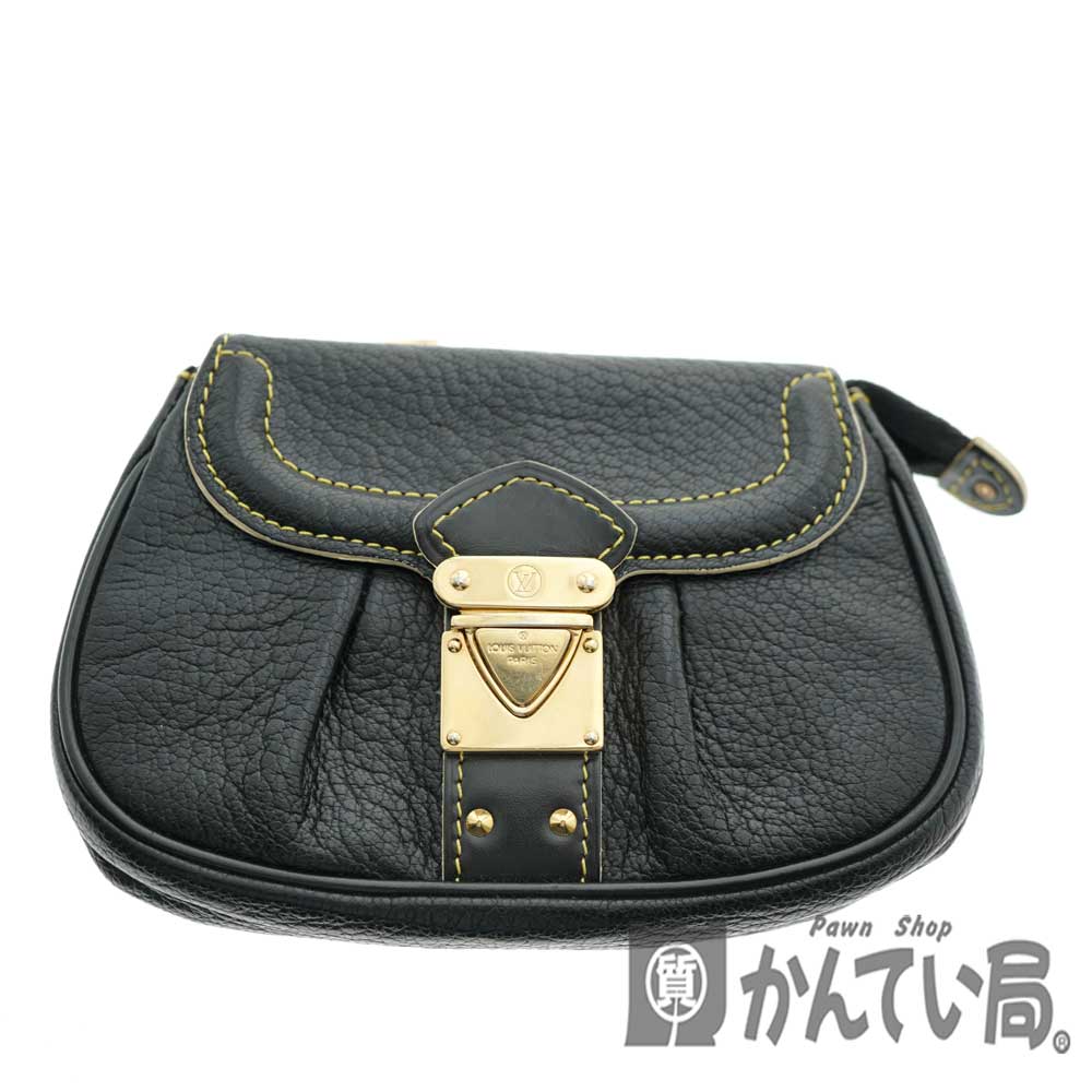 LOUISVUITTON【ルイヴィトン】 M91780　ミニョン　スハリ　レザー　ブラック　黒　小物入れ　ポーチ　レディース　【中古】 USED-7  質屋 かんてい局北名古屋店 n20-2867