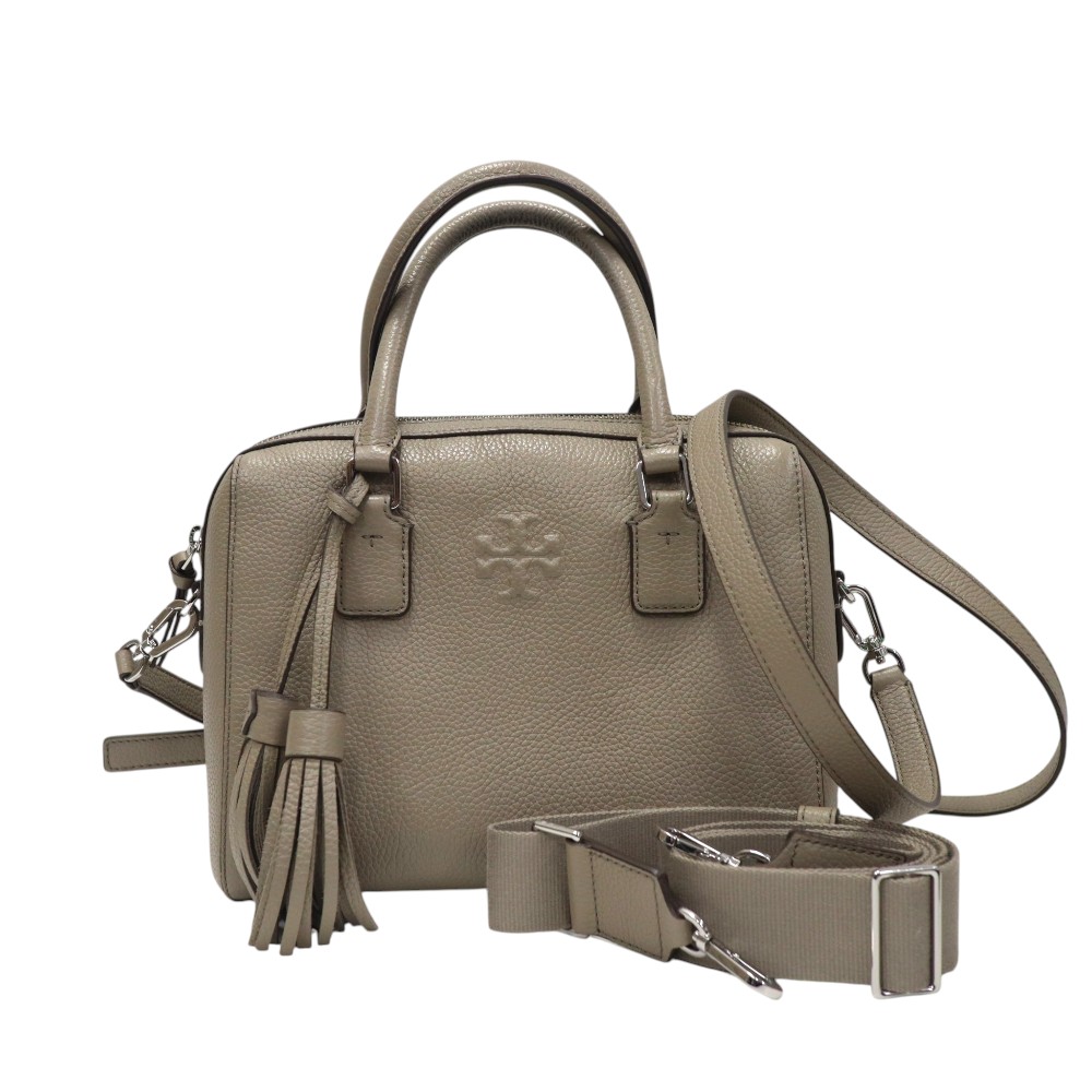 TORY BURCH グレージュ レザー 本革 2way ショルダーバッグ 質屋かんてい局オンラインショップ / 春日井店 トリーバーチ Tory