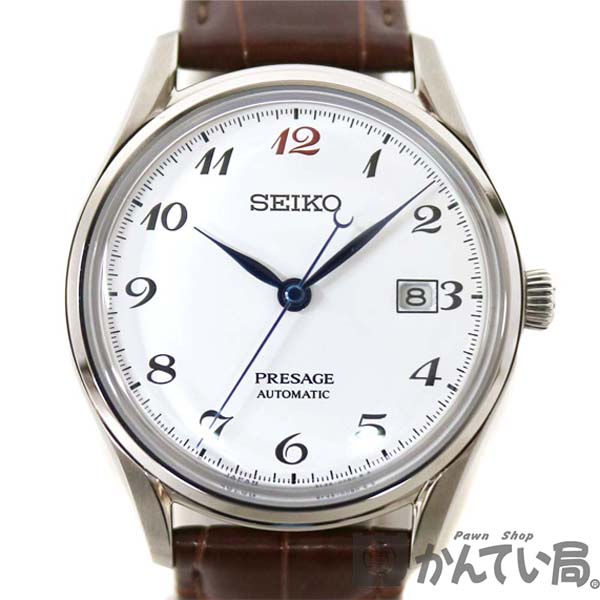 SEIKO【セイコー】SARA017 プレザージュ プレサージュ 琺瑯 自動巻 メンズ 腕時計 ステンレススチール レザー デイト 裏スケ 【中古】 質屋 かんてい局小牧店 c20-2095 USED-8
