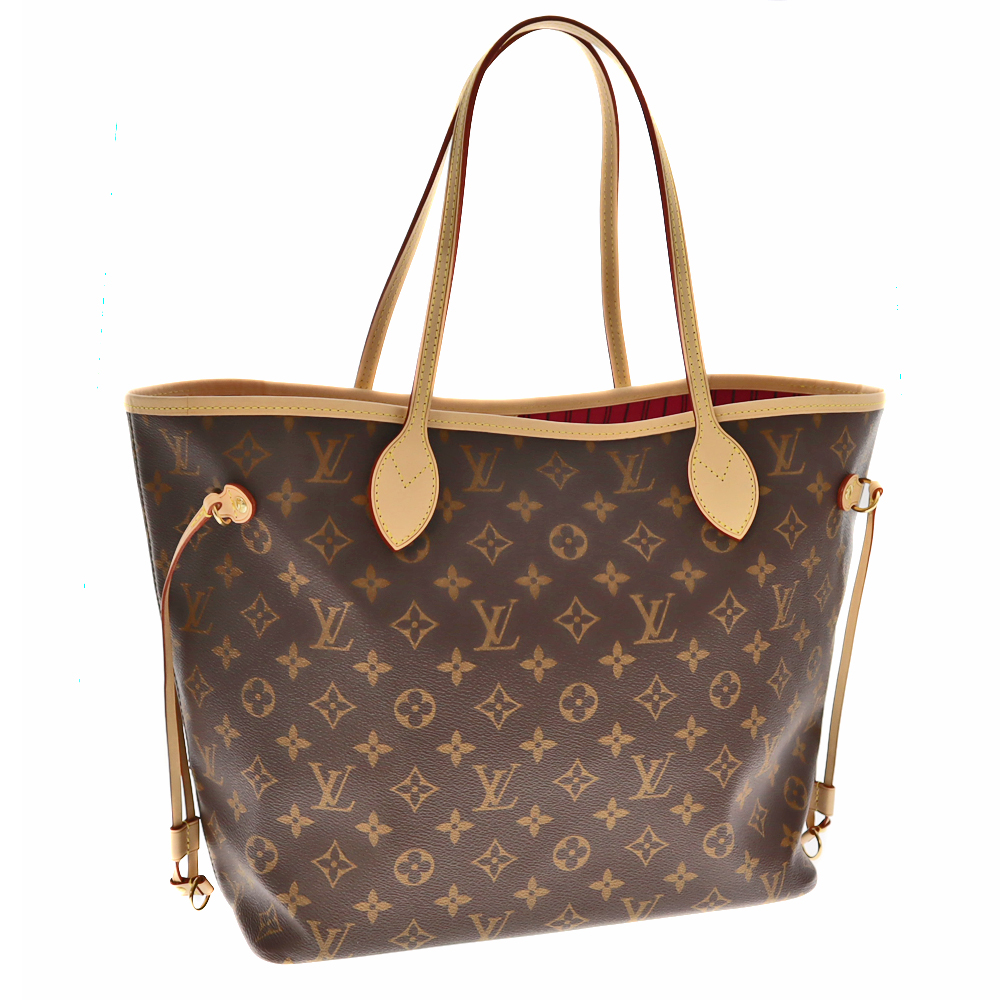 LOUIS VUITTON【ルイ・ヴィトン】M41178 ネヴァーフルMM モノグラムキャンバス ブラウン系 ピヴォワンヌ ヴィヴィッドピンク系 A4可 通勤通学 トートバッグ 軽量 大容量 人気 定番【中古】未使用品 質屋かんてい局春日井店 k21-3602