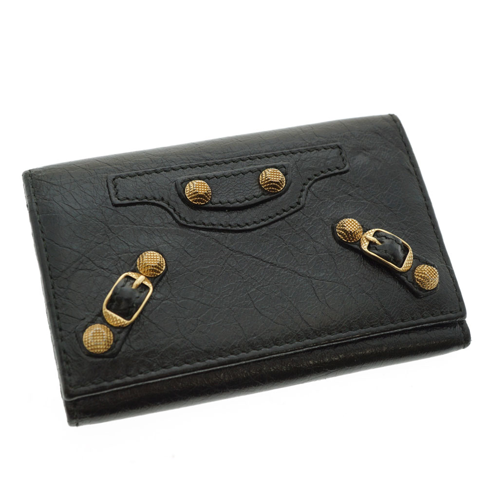 BALENCIAGA バレンシアガ キーケース レザー 6連 ブラック ゴールド balenc-033_01.jpg