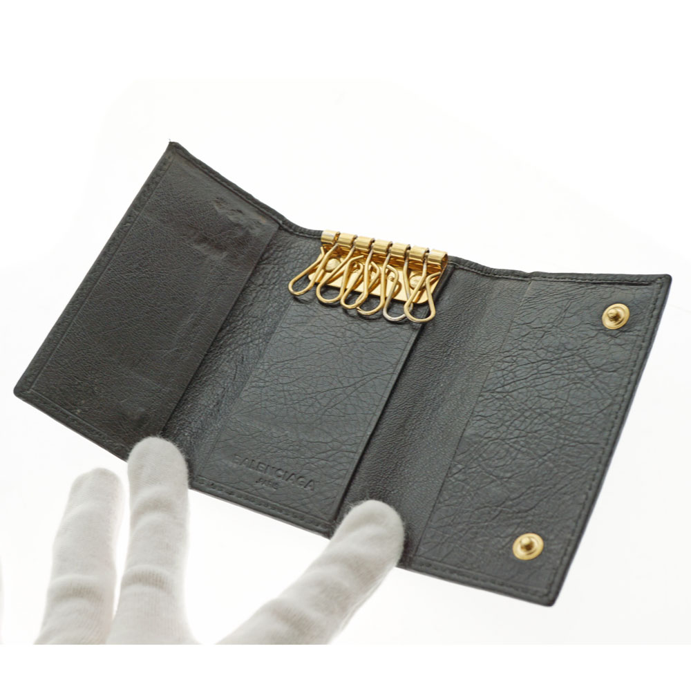 【大人気】バレンシアガ 6連キーケース BB レザー ブラック ゴールド 金具 質屋かんてい局オンラインショップ / 北名古屋店 BALENCIAGA