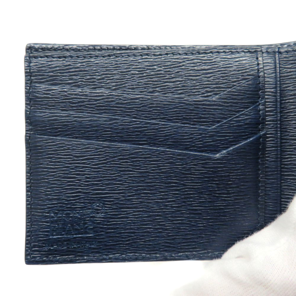 美品 MONTBLANC モンブラン 二つ折り財布 紺 ネイビー 札入れ カード モンブラン(MONTBLANC) メンズ二つ折り財布 | 通販・人気