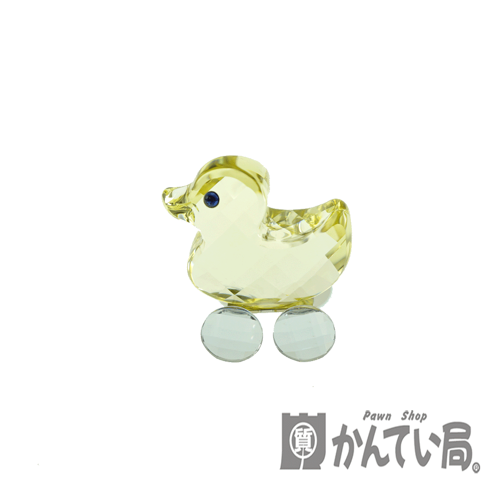 未使用廃盤品 2000年頃◆スワロフスキー『Duck・黄色いアヒル（車輪付き）』 未使用廃盤品 2000年頃◇スワロフスキー『Duck・黄色いアヒル