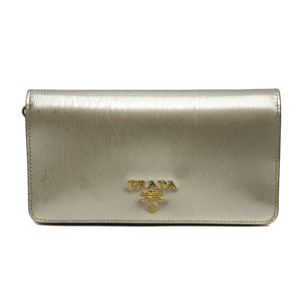 プラダ Prada 1DH044 チェーンショルダーポーチ チェーンウォレット レディース【中古】