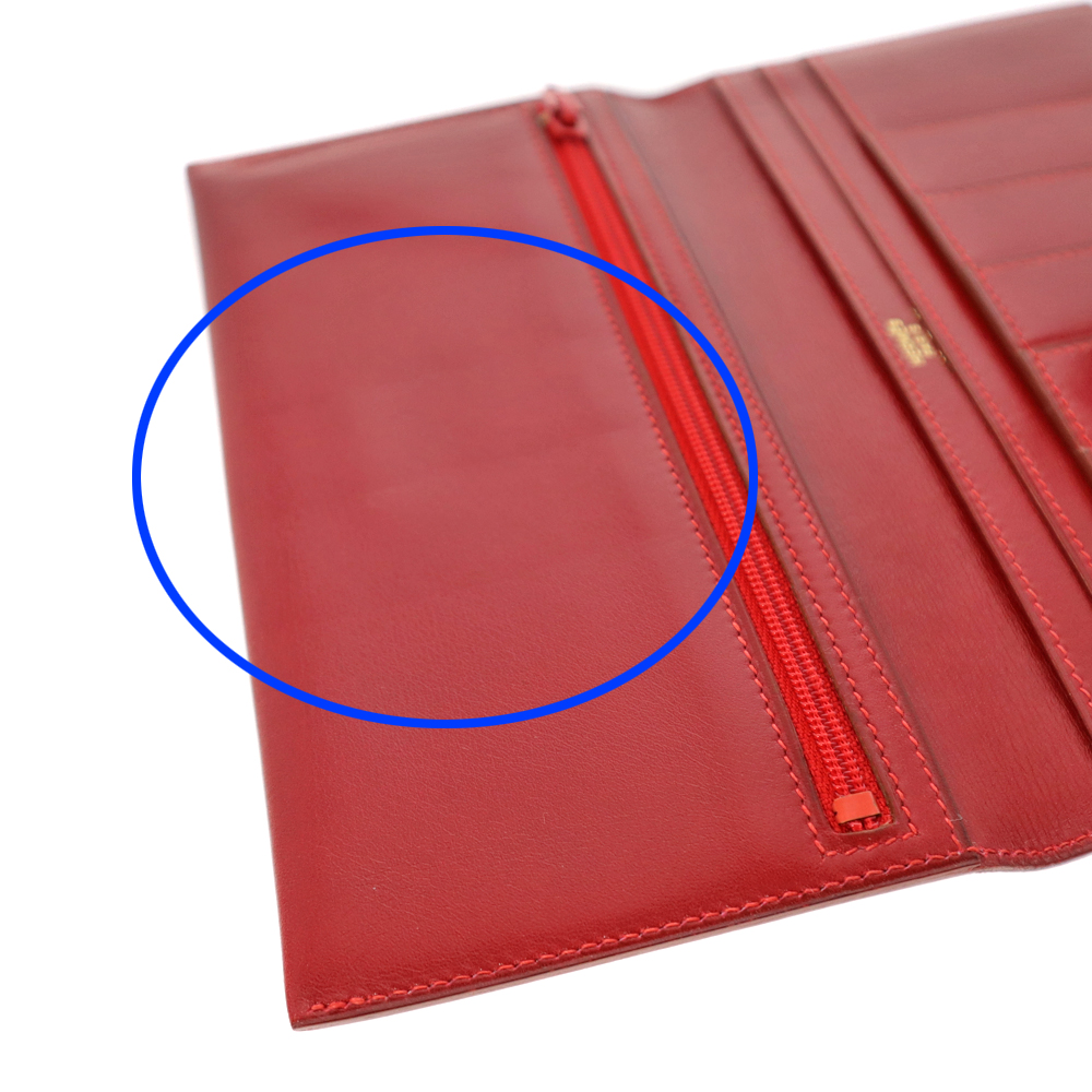 【極美品】HERMES ベアンクラシック　ゴールド金具　ボックスカーフ　長財布 極美品】HERMES ベアンクラシック ゴールド金具 ボックスカーフ