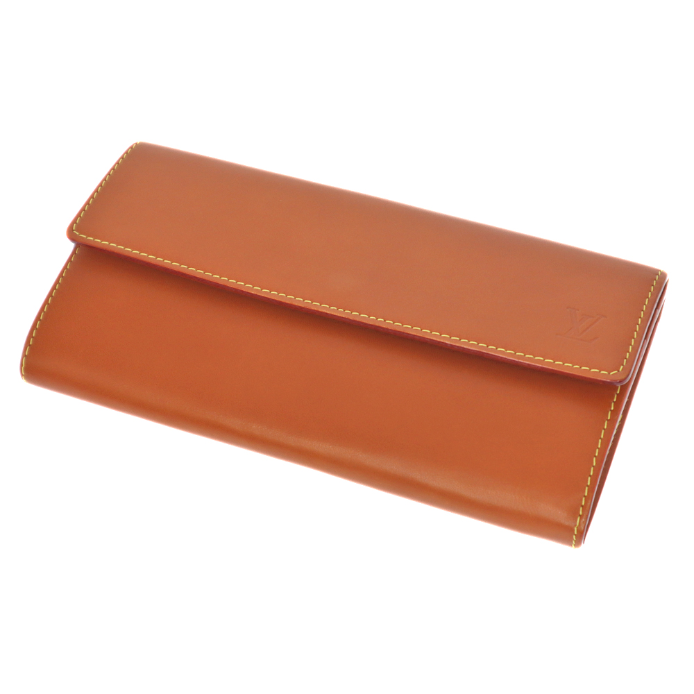 Louis Vuitton 長財布 ブラウンレザー Louis Vuitton 長財布 ブラウン レザー
