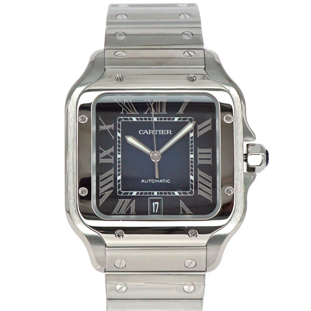 Cartier【カルティエ】WSSA0030　サントス ドゥ カルティエ　メンズ　腕時計　ブルー　グラデーション文字盤　カレンダー　100m防水　自動巻き【中古】USED-9　質屋　かんてい局春日井店　k22-2260