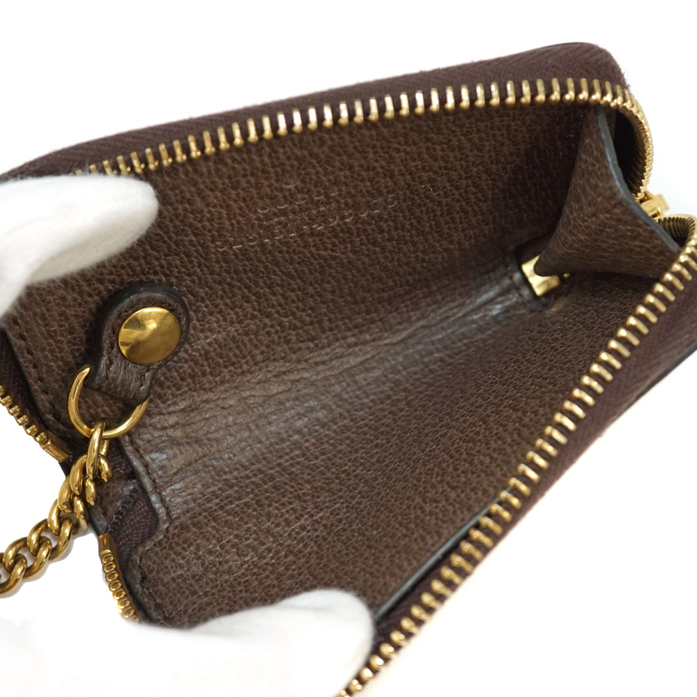 GUCCI グッチ オールドグッチ シェリーライン GG ロゴ レザー 小銭入れ GUCCI（グッチ） 極 美品 オールドグッチ ヴィンテージ シェリーライン