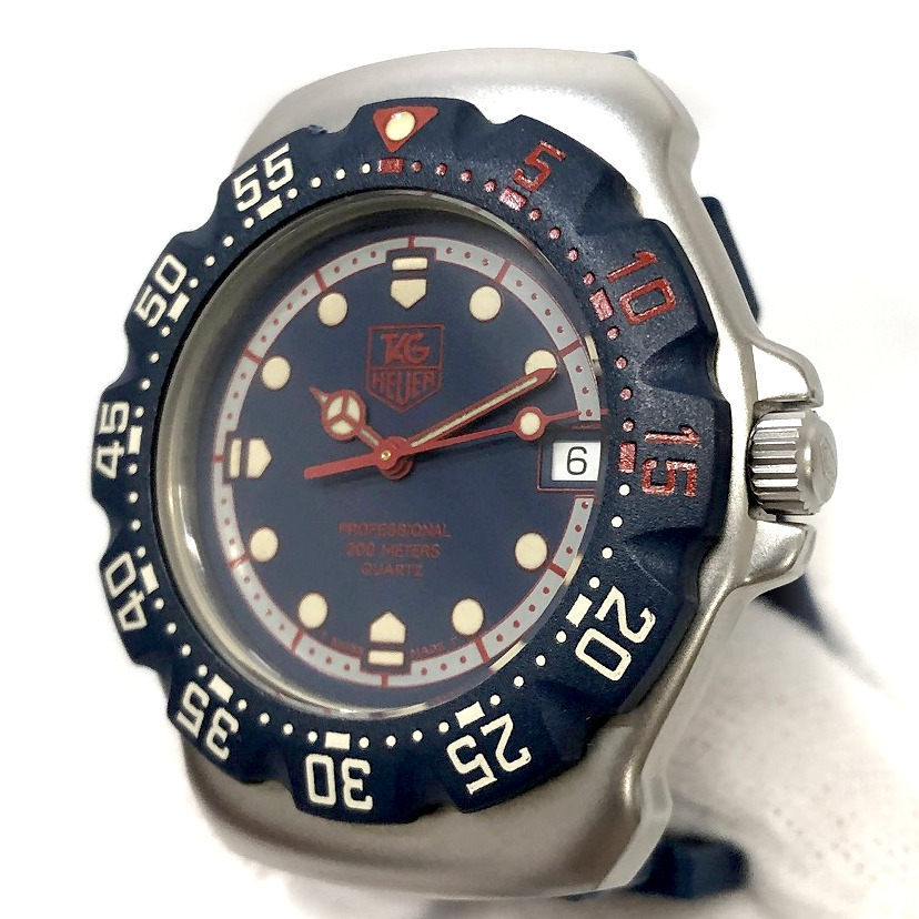 【Mon】 タグホイヤー TAG HEUER フォーミュラ WA1210 TAG Heuer Formula 1 Blue Men's Blue Rubber Strap Watch