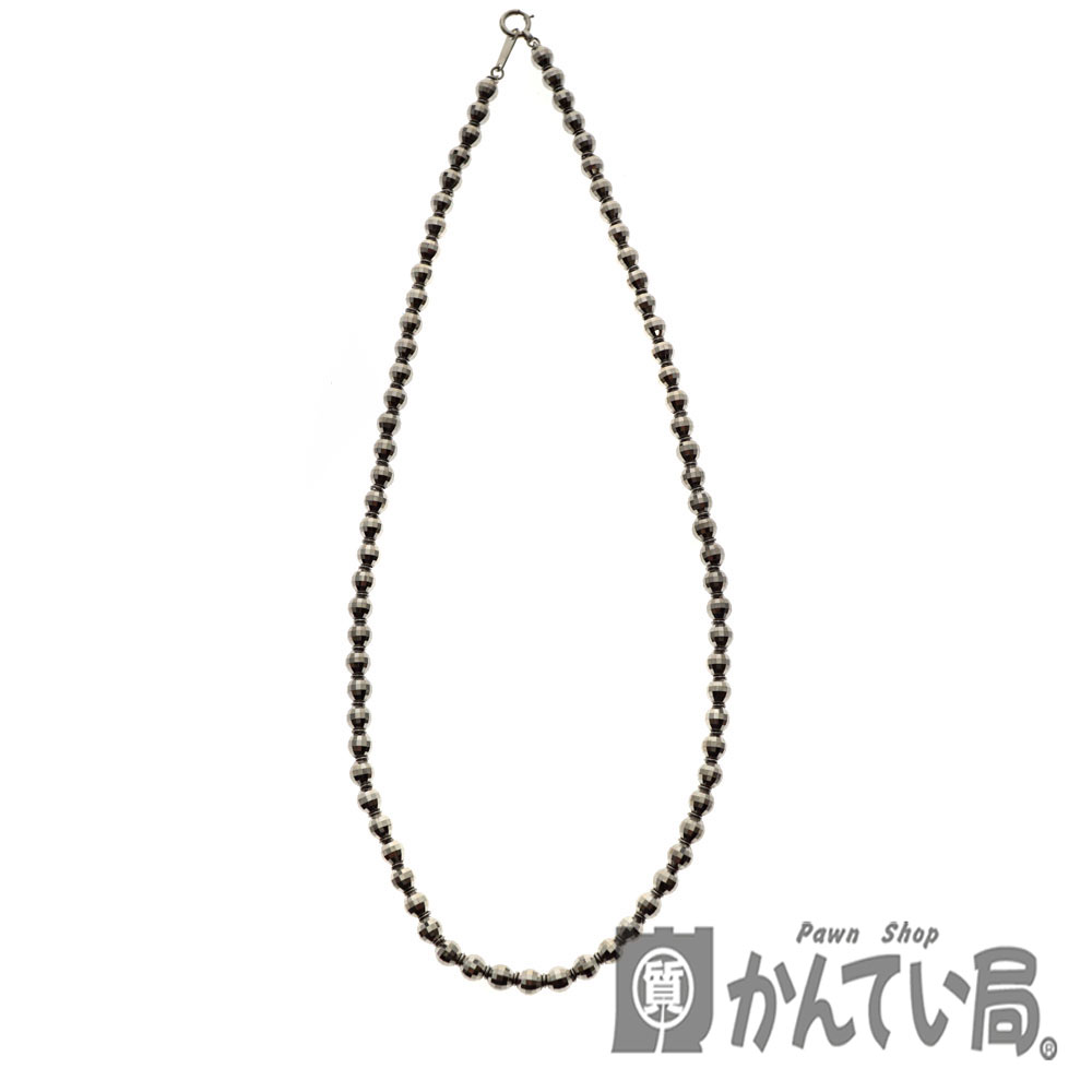 中古】 Pt850 ネックレス 幅広 Pt850プラチナ シルバー