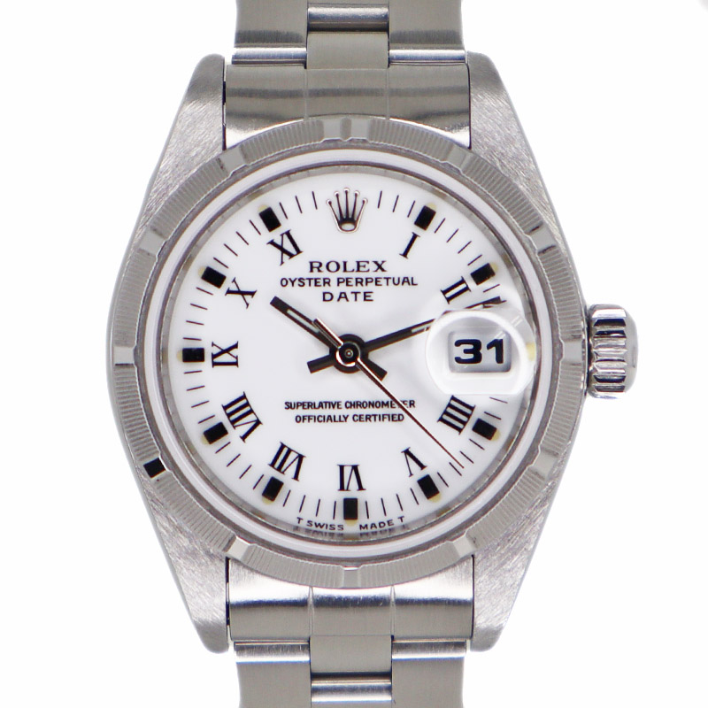 ROLEX【ロレックス】69190 オイスターパーペチュアルデイト 自動巻き SS ローマ 白文字盤 レディース 腕時計【中古】USED-9 買取専門 かんてい局大垣店 p22-901