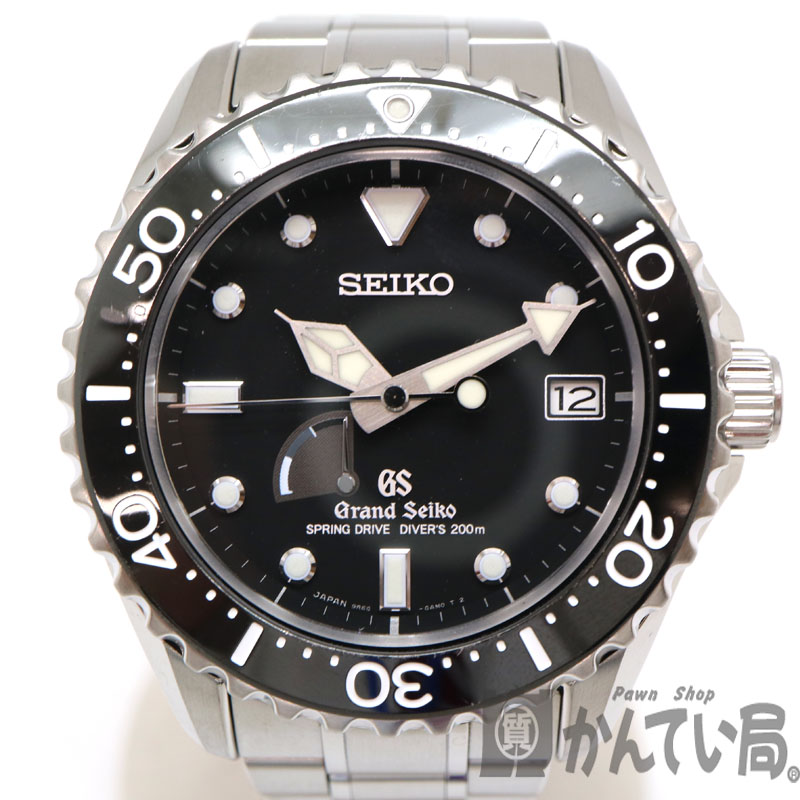 GRAND　SEIKO【グランドセイコー】SBGA029　スプリングドライブ ダイバーズ　自動巻き　メンズ　腕時計　黒文字盤　ステンレススチール　USED-9【中古】　質屋かんてい局茜部店　A2002939