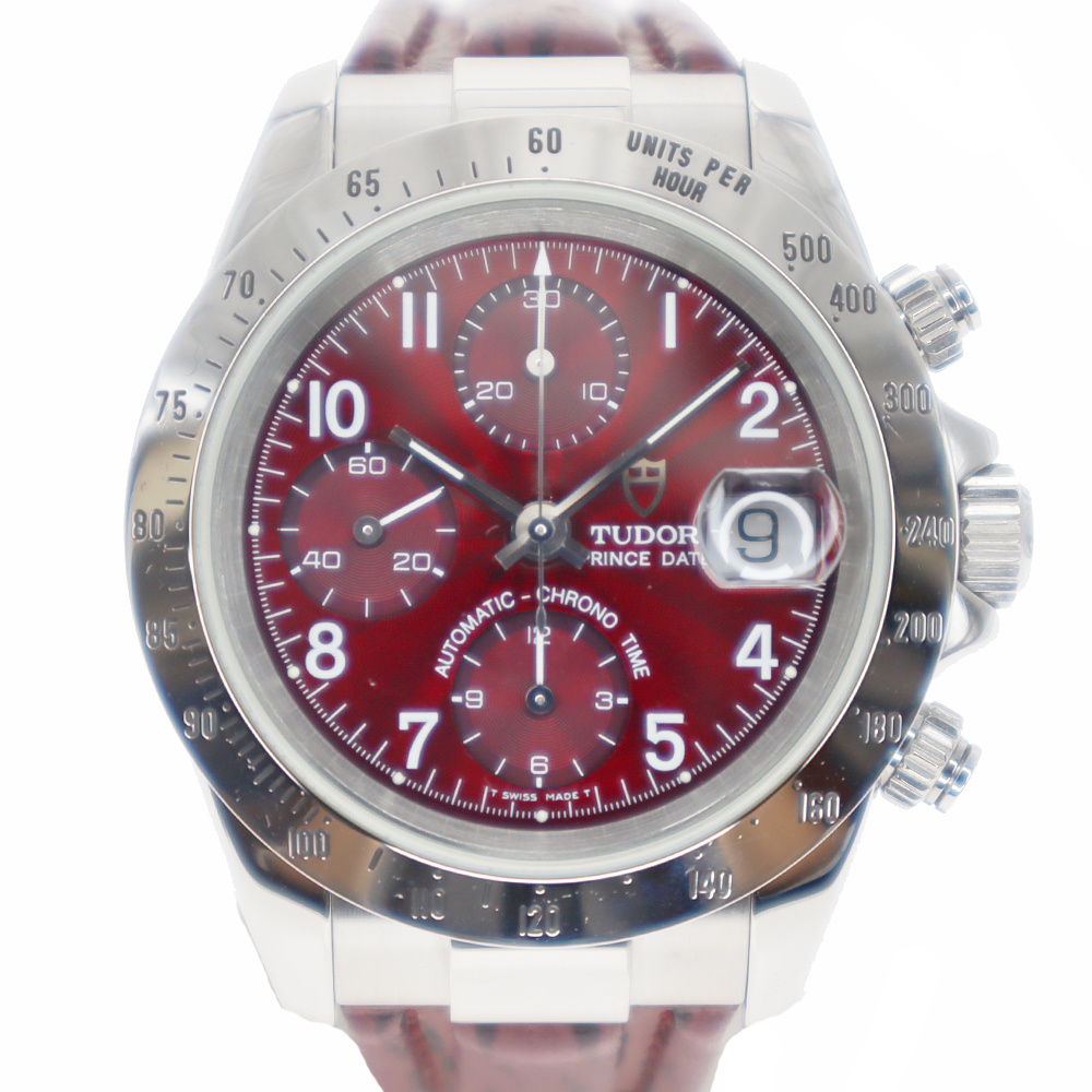 チューダー Tudor 79280P クロノタイム ワインレッド 【中古】