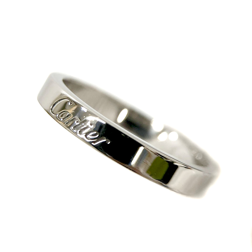 磨き済み】 カルティエ エングレーブドリング Pt950 9号 質屋かんてい