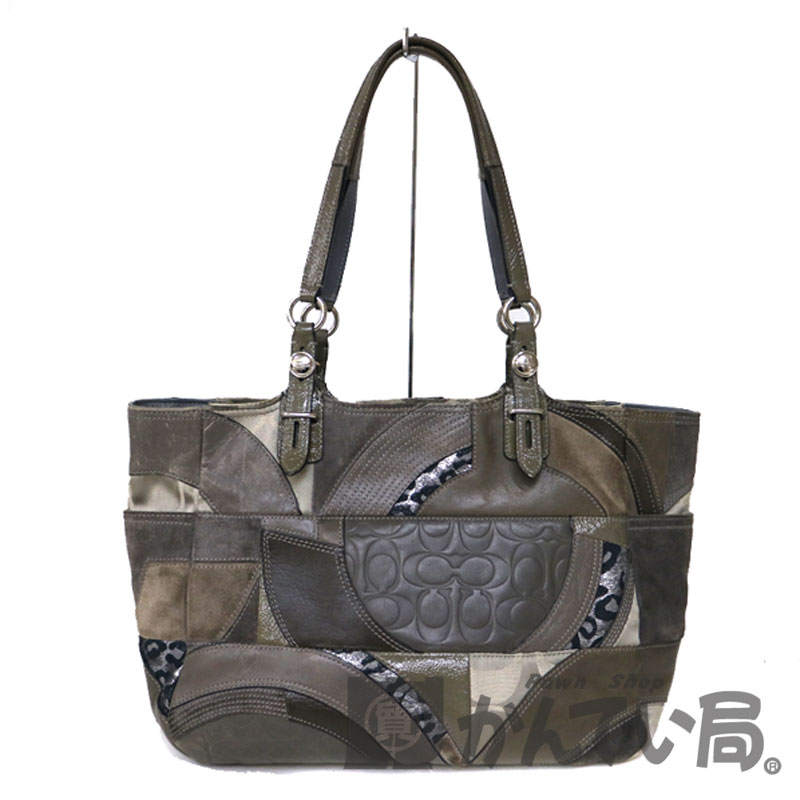 未使用級✨コーチ がま口 シグネチャー トートバッグ キャンバス レザー COACH(コーチ) / トートバッグ/シグネチャー/レザー/ピンク