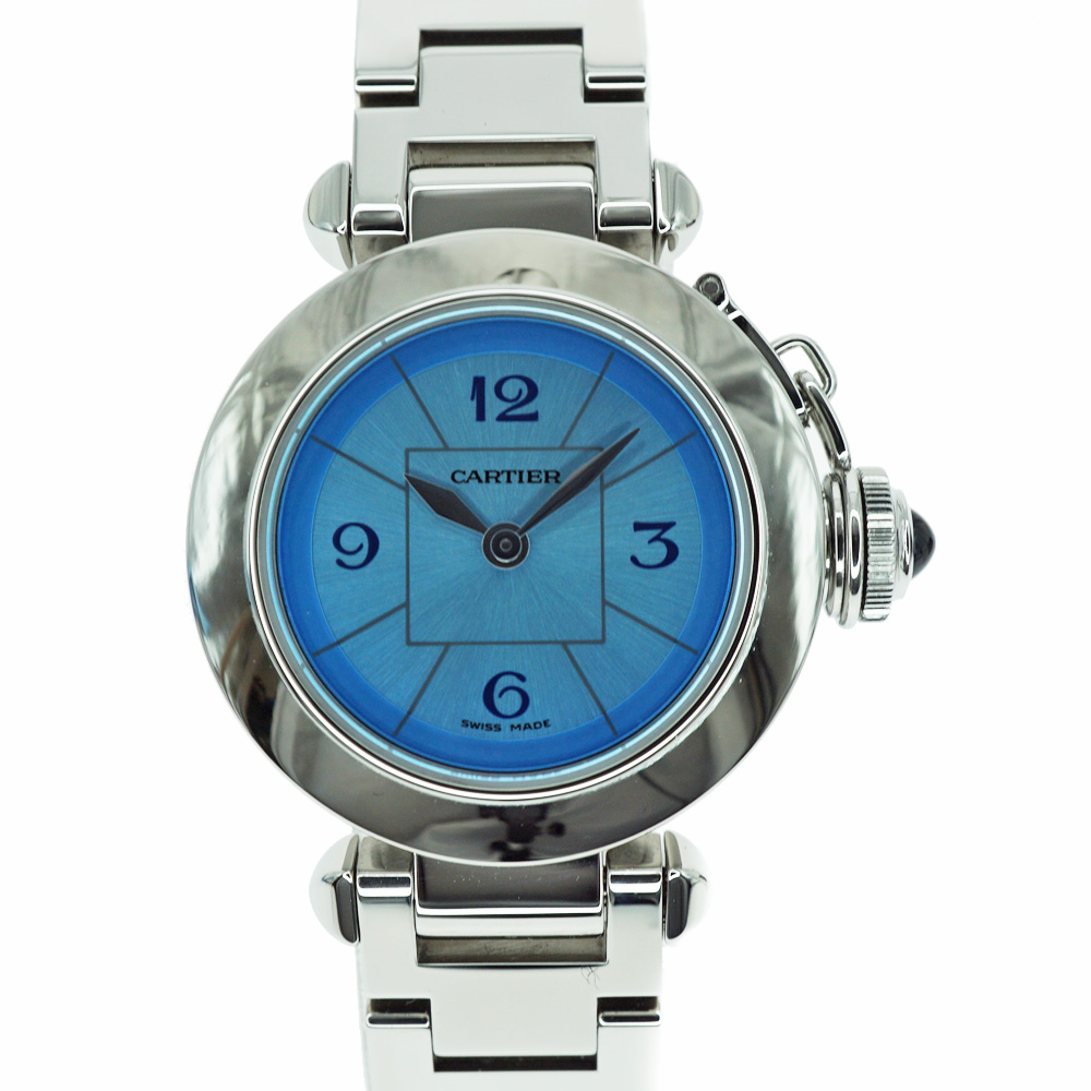 カルティエ Cartier  W3140024 ミスパシャ ブルー文字盤 【中古】
