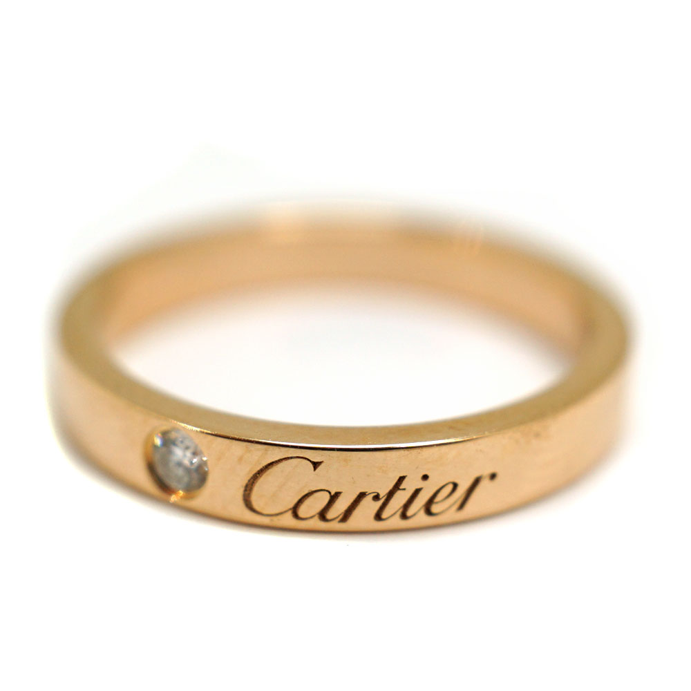 Cartier【カルティエ】エングレーブドリング　指輪　K18PG　ダイヤモンド　18金ピンクゴールド　レディース　ブランドアクセサリー　サイズ51　約11号　ジュエリー　外装仕上げ済み【中古】USED-9　質屋　かんてい局北名古屋　店　n21-4363