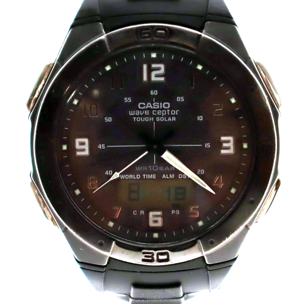 カシオ 腕時計 WVA-470 ウェーブセプター 電波タフソーラー USED - 時計