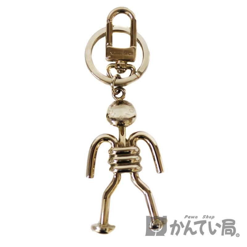 LOUIS　VUITTON【ルイヴィトン】MP2131　ポルトクレ・ミスターネイル　キーホルダー　キーリング　チャーム　レディース　メンズ　ゴールド系　【中古】　USED-6　質屋　かんてい局　小牧店　c20-2979