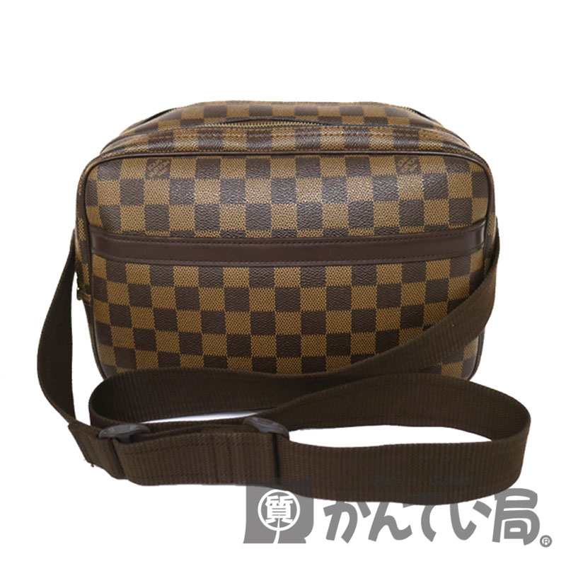 【ルイ・ヴィトン】M45253　リポーターPM　ショルダーバッグ　鞄　ダミエ　キャンバス　エべヌ　ブラウン系　LOUIS VUITTON【中古】USED-6　質屋　かんてい局小牧店　c20-2173