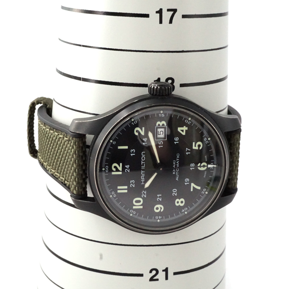 Hamilton 自動巻き時計 H70575793 チタニウム Khaki Field Titanium Auto - Dial color:Black - H70575733