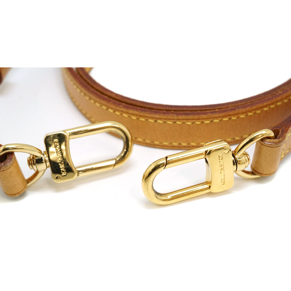 LOUIS VUITTON レザー ストラップ ベージュ ルイ ヴィトン ショルダーストラップ ベージュ レザー