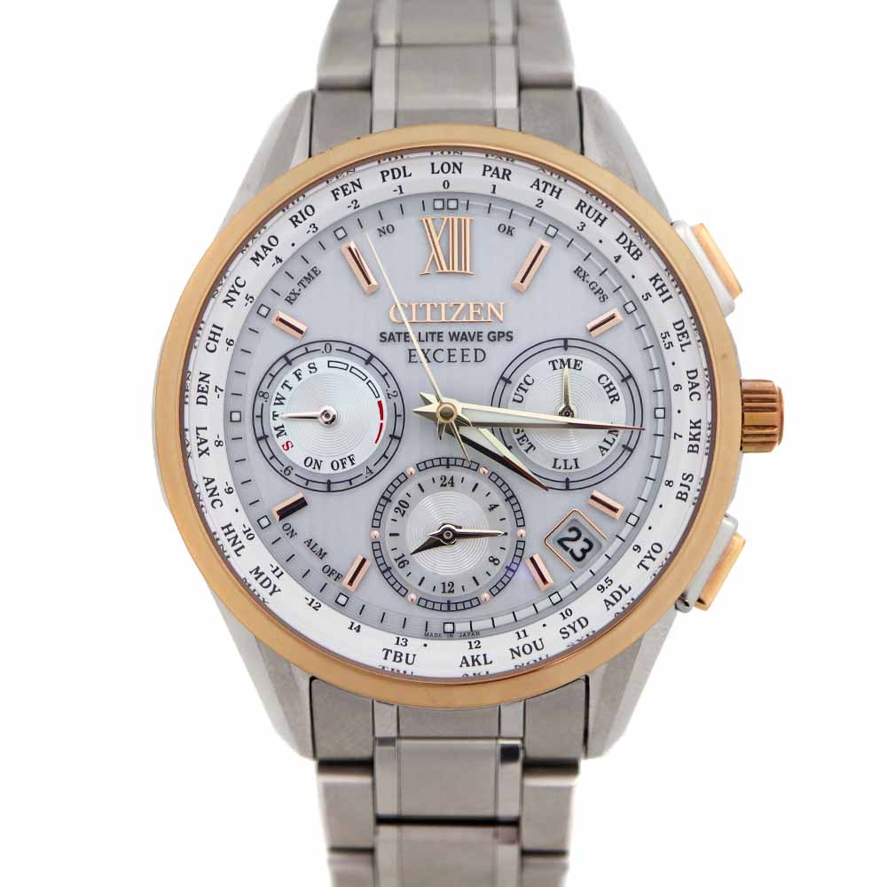 シチズン Citizen CC4034-57A エクシード エコドライブ ホワイト文字盤 【中古】