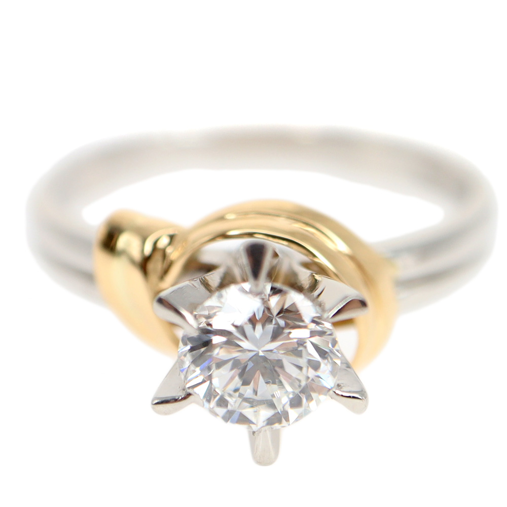 鑑定済み　K18 Pt900 指輪 総重量4.1g 鑑定済みK18 Pt900 指輪 総重量4.1g