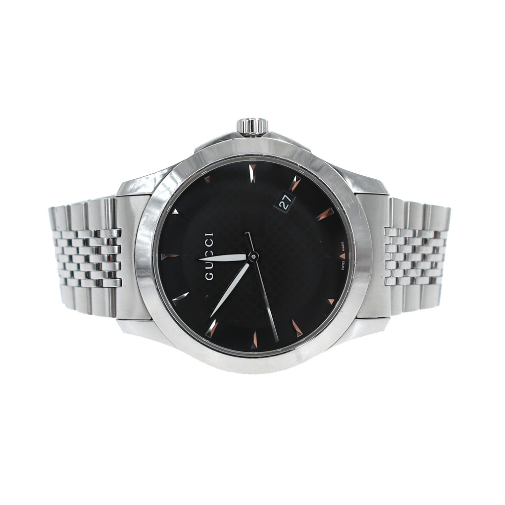 LIEN11様　 グッチ 126.4 ブラック クオーツ メンズ 腕時計　可動品 GUCCI グッチ Gタイムレス 126.4 クオーツ メンズ時計 ブラック