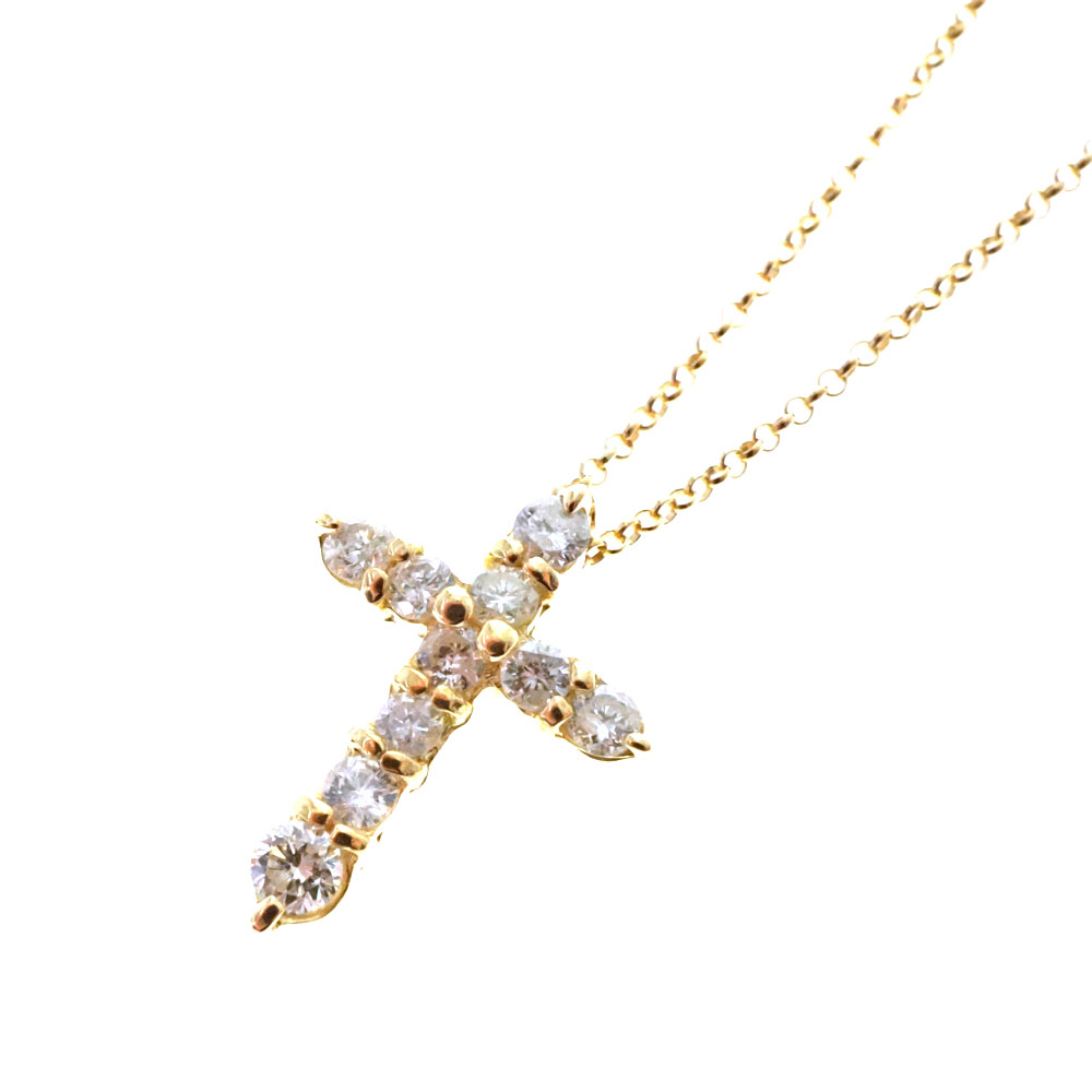 K18ダイヤモンドクロスペンダントトップ　D0.50ct K18ダイヤモンドクロスペンダントトップD0.50ct