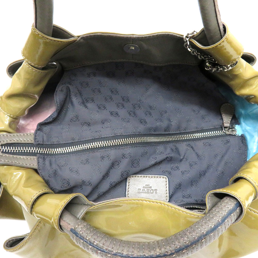 LOEWE【ロエベ】ナッパアイレ エナメル ラメ 餃子バッグ ハンドバッグ 【中古】USED【6】質屋 かんてい局細畑店 h2003925