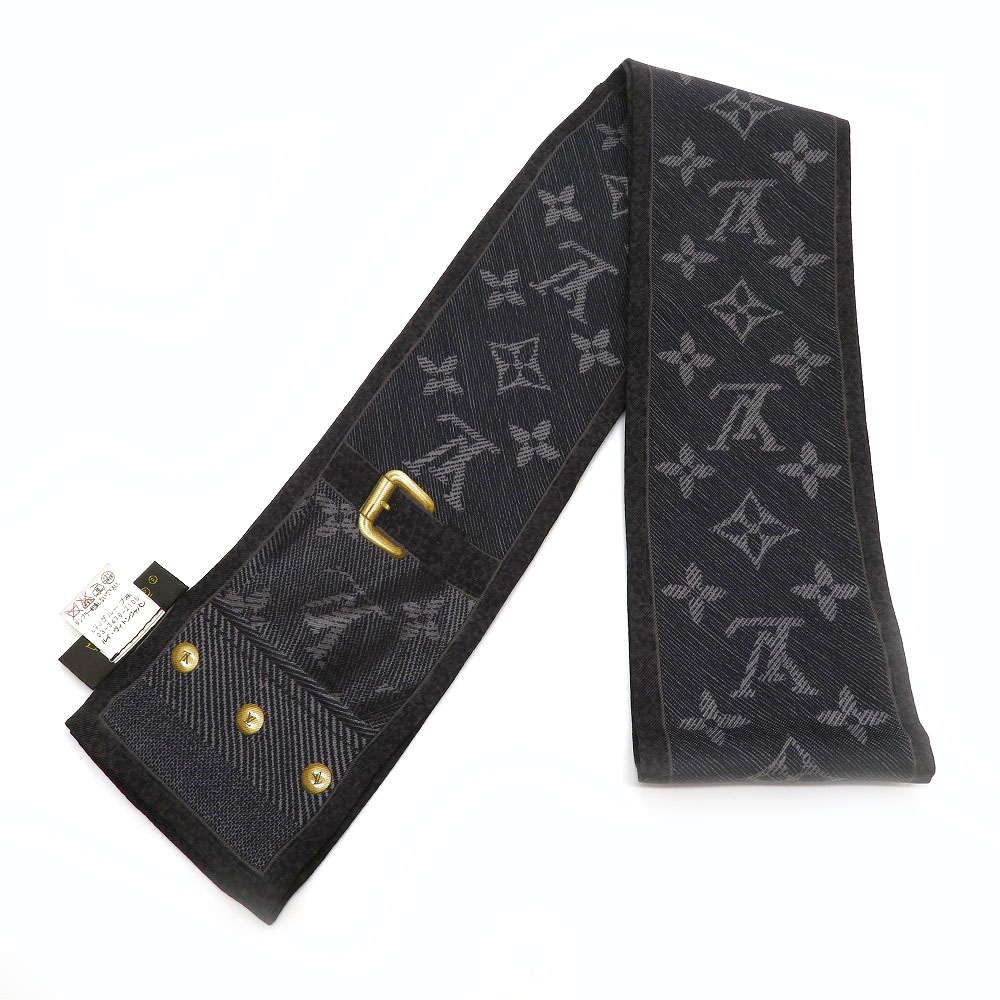 美品 LOUIS VUITTON シルク100% バンドーニューデニム スカーフ 美品 LOUIS VUITTON シルク100% バンドーニューデニム スカーフ 美品