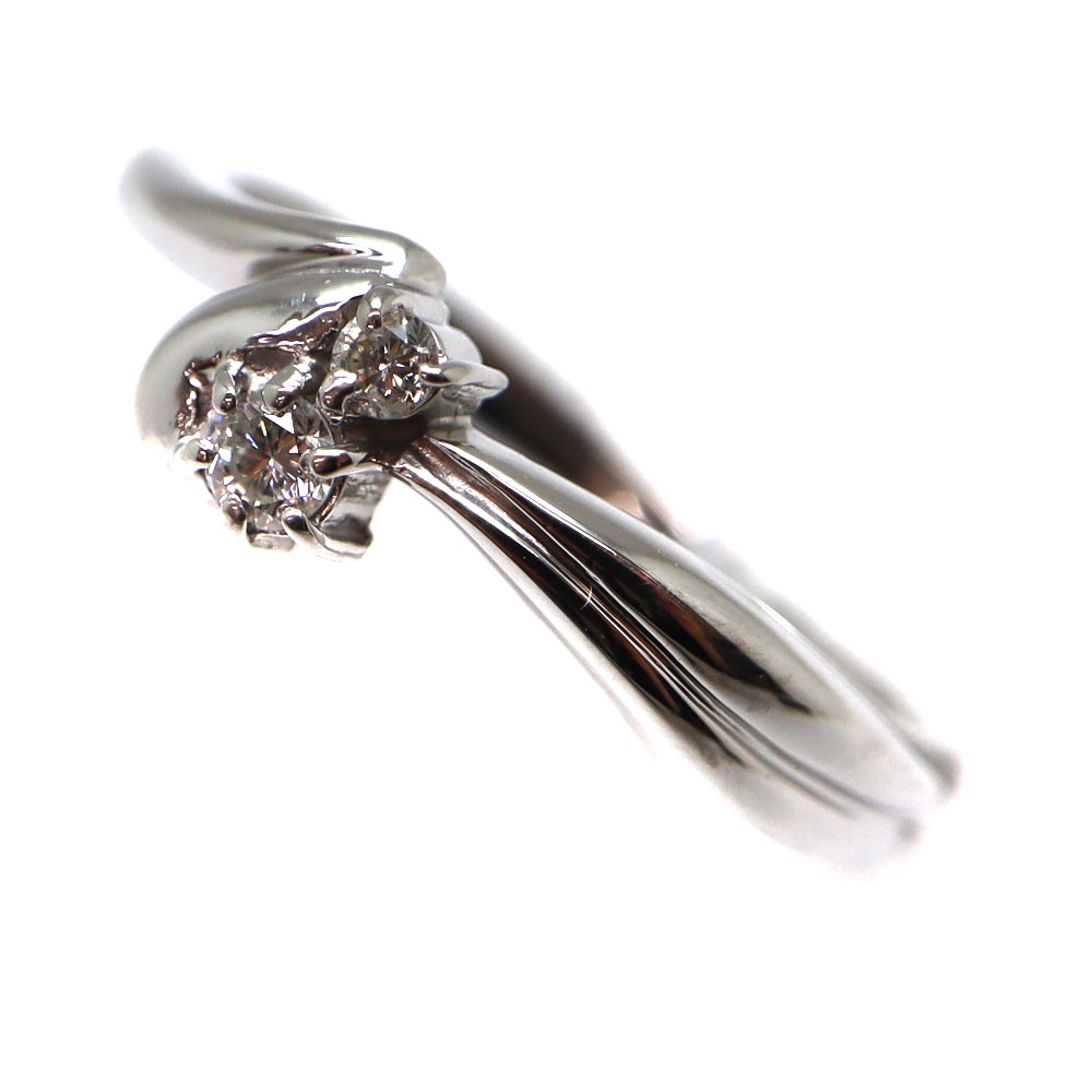 【値下げ】Pt900 D0.10ctリング プラチナ ダイヤモンド リング ジュエリー 指輪 アクセサリー【中古】