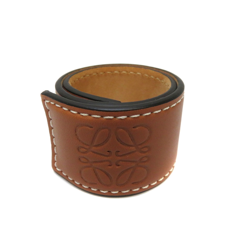 LOEWE ロエベ レザーバングル ブラウン タン BF】ロエベ LOEWE