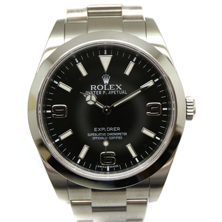 ROLEX【ロレックス】　214270　エクスプローラー1　ステンレススチール　ブラックアウト　ランダム番　スポーツモデル　シンプル　ブランド　メンズ　腕時計　USED-9【中古】　A21-5793　質屋　かんてい局茜部店