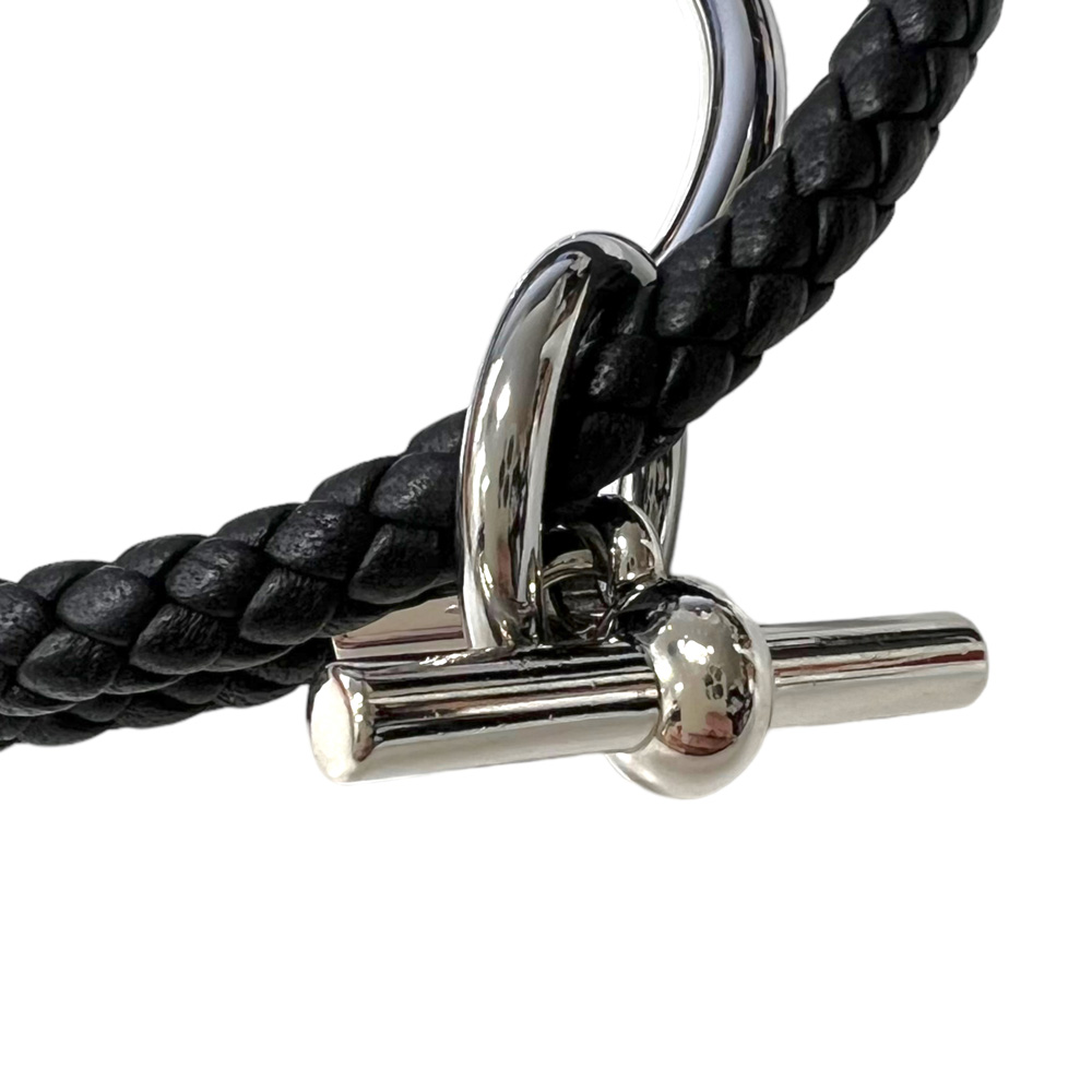 エルメス Hermes グレナンHリンク ブレスレットレザー ブラック シルバー 質屋かんてい局オンラインショップ / エルメス Hermes グレナン